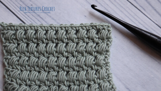 Crochet Aligned Puff Stitch Tutorial