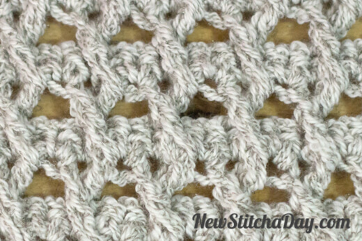 crochet crossed ripple stitch