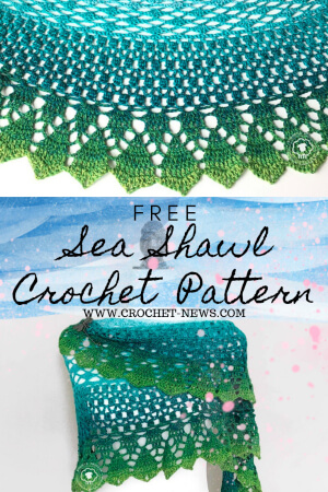 Free Sea Shawl Crochet pattern