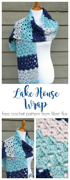 Lake House Crochet Wrap Pattern by Jennifer Dickerson