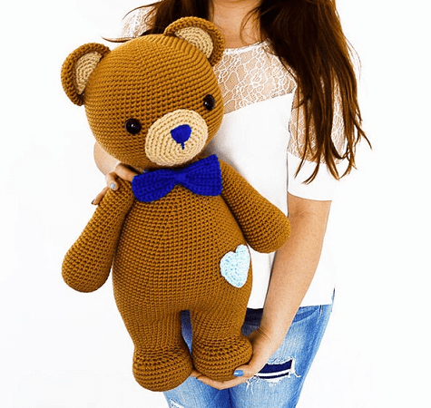 Billy, The Friendly Bear Crochet Pattern by Bunnies And Yarn