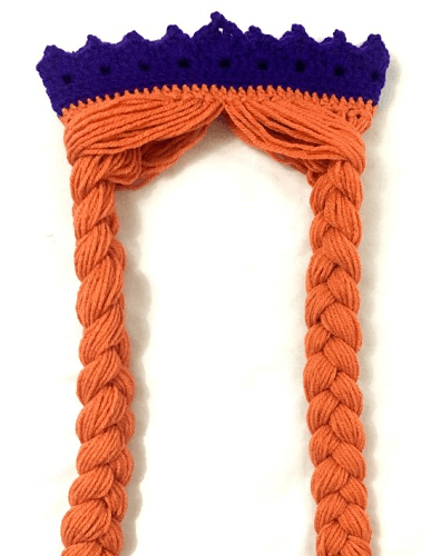 Crochet Anna Crown With Hair Pattern by Yarn Hook Needles