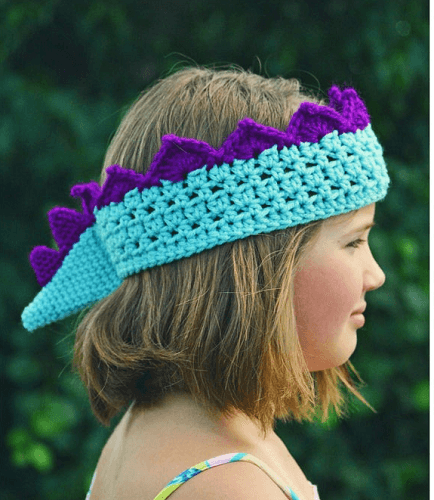 Dinosaur Crochet Crown Pattern by Green Fox Farms