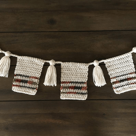 Crochet Fall Bunting Pattern by Caab Crochet