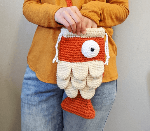 Crochet Fish Bag Pattern by Hello Happy