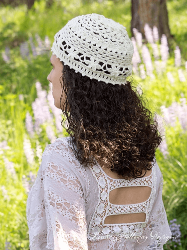 Crochet Lace Summer Hat Pattern by Kirsten Holloway Designs