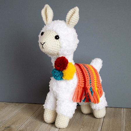 Crochet Llama Pattern by The Friendly Red Fox