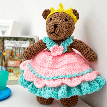 Crochet Princess Bear Pattern by Red Heart