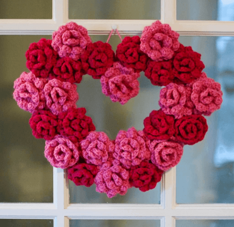 Crochet Rose Wreath Pattern by Petals To Picots