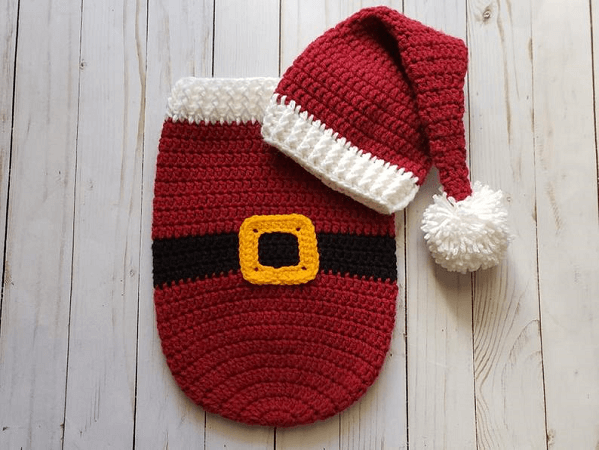 Crochet Santa Baby Cocoon Pattern by The Yarn Conspiracy