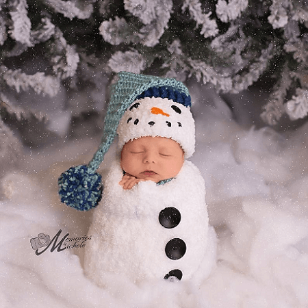 Crochet Snowman Baby Cocoon Pattern by AMK Crochet