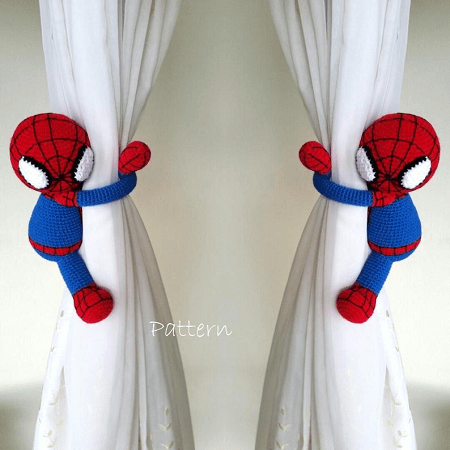 Crochet Spiderman Curtain Tie Back Pattern by Solutions 2511