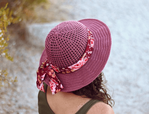 Desert Crochet Sun Hat Pattern by Gleeful Things Crochet
