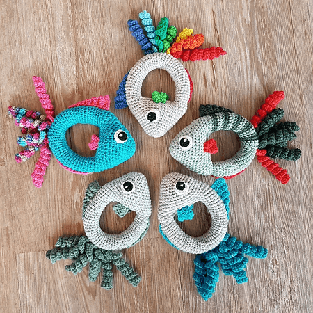 Fish Rattle Crochet Pattern by Anne Bank Nielsen