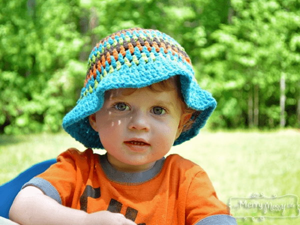Free Crochet Summer Sun Hat Pattern by My Merry Messy Life