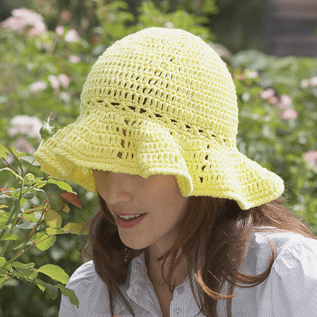 Free Crochet Sun Hat Pattern by Yarnspirations
