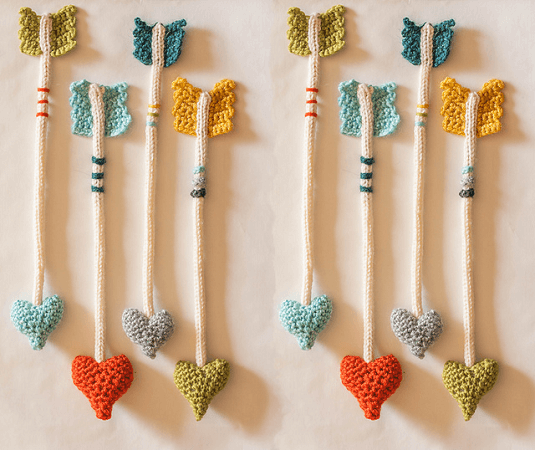 Heart Arrow Valentine Crochet Pattern by Jill Watts