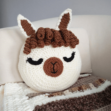 Llama Pillow Crochet Pattern by Yalis And Yabos Crochet