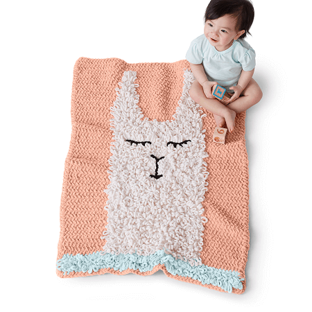 Loopy Llama Crochet Blanket Pattern by Yarnspirations
