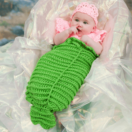 Mermaid Cocoon Crochet Pattern by Red Heart