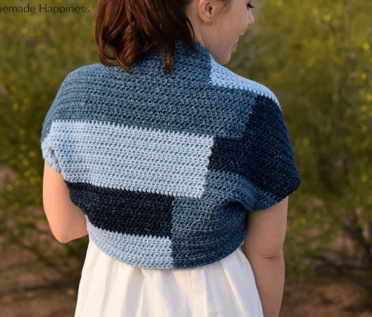 Patchwork Shrug Crochet Pattern by Hooked On Homemade Happiness