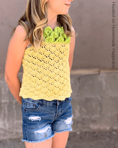 Pineapple Crochet Top Pattern by Hooked On Homemade Happiness