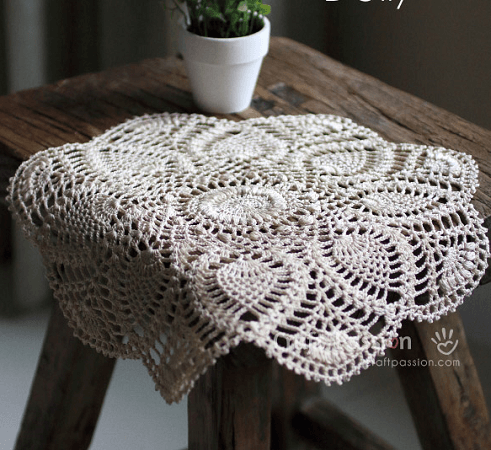 Pineapple Doily Free Crochet Pattern by Craft Passion