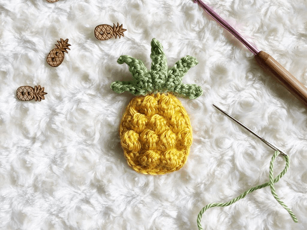 Plush Pineapple Applique Crochet Pattern by A Plush Pineapple