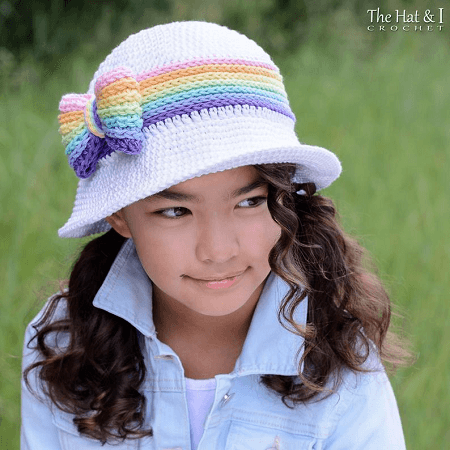 Rainbow Reflections Sun Hat Crochet Pattern by The Hat And I