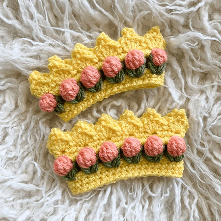 Rosebud Princess Crochet Crown Pattern by Island Style Crochet