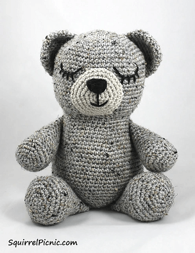 Sleepy Bear Crochet Pattern by Squirrel Picnic