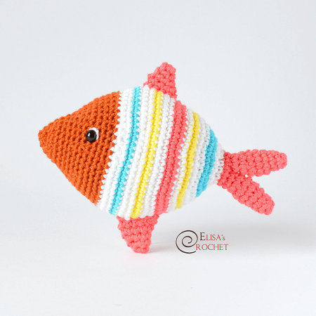 Striped Fish Free Crochet Pattern by Elisa's Crochet