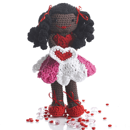Crochet Valentine's Lily Doll Pattern by Yarnspirations