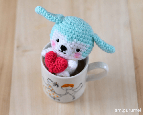 Free Puppy Amigurumi Valentine's Day Crochet by Craft Pasion