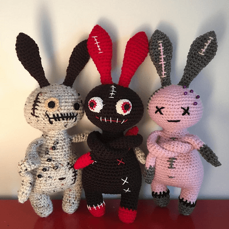Voodoo Bunny Doll Crochet Pattern by Fluffy Calico Crafts