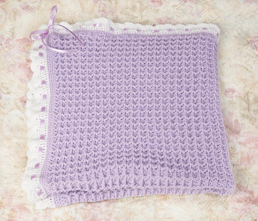 Baby Crochet Waffle Stitch Blanket Pattern by Ruthie's Daughter
