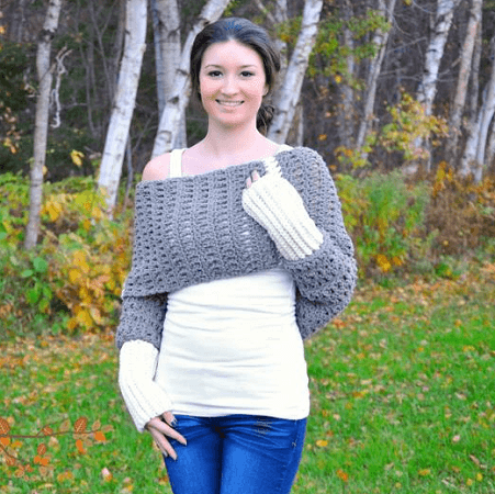 crochet shrug long