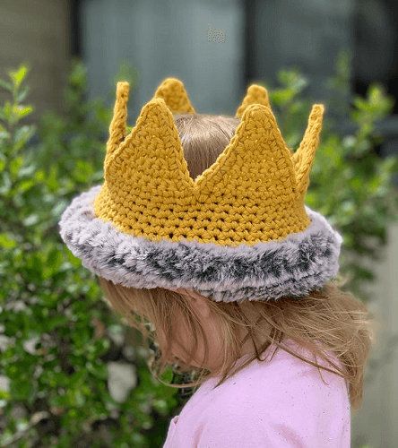 Wild Child Princess Crochet Crown Pattern by Yarndrasil