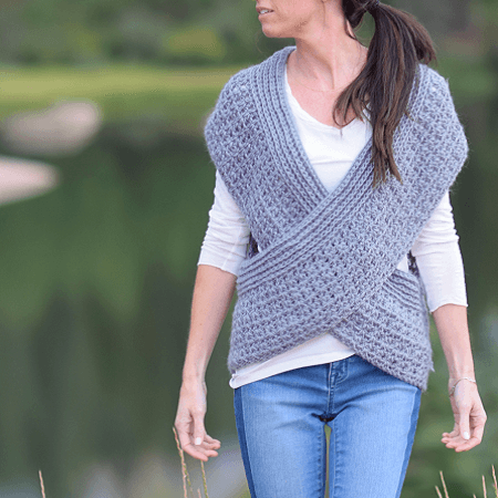 Willow Wrap Over Shrug Crochet Pattern by Mama In A Stitch