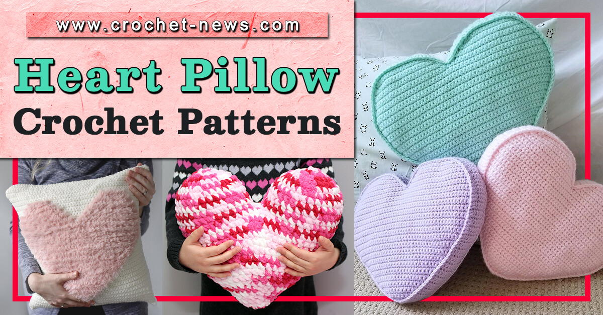 21 Crochet Heart Pillow Patterns