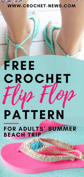 Free Crochet Flip Flop aPatterns by Bethany of Whistle and Joy