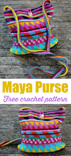 Free Crochet Purse Maya Pattern by Fabienne Chabrolin