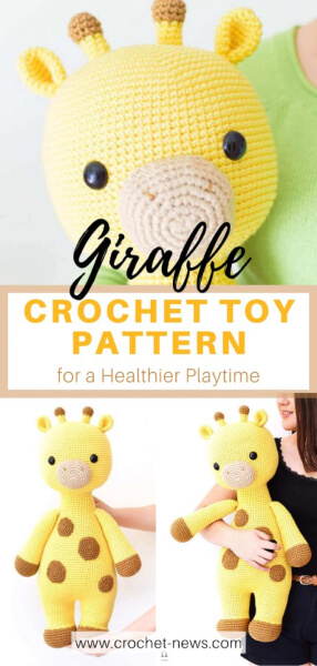 Giraffe Crochet Toy Pattern by Bunnies Yarn