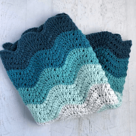 Bahama Waves Crochet Baby Blanket Pattern by Stitch In Progress