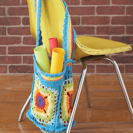 Bright Free Market Bag Crochet Pattern by Yarnspirations