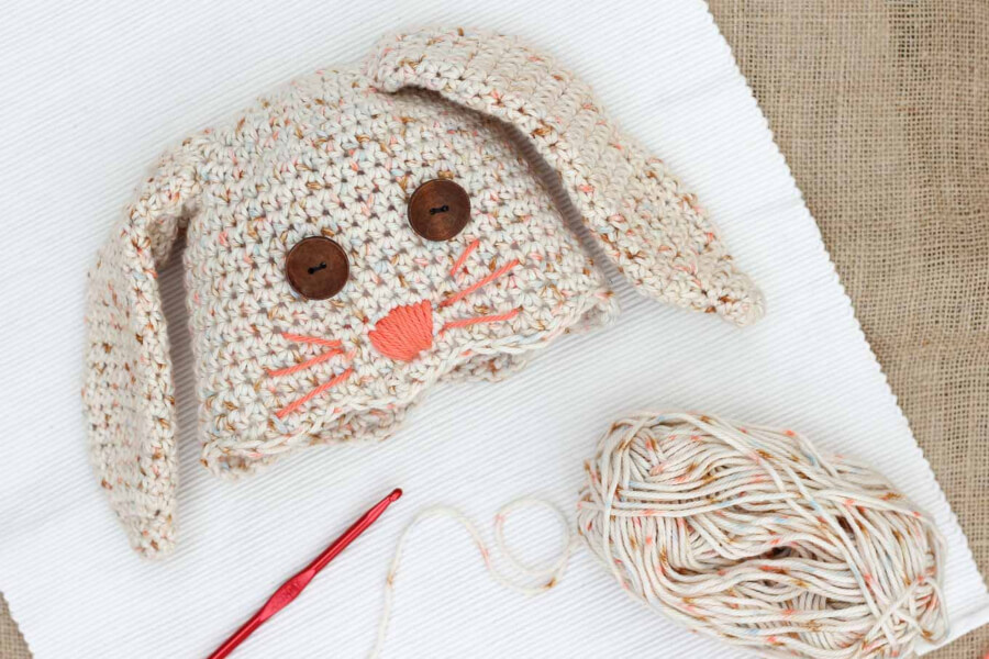 crochet baby bunny hat