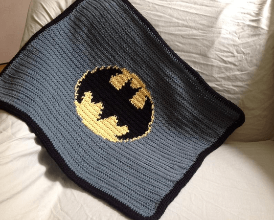 Batman Crochet Blanket Pattern by Sue Stitch