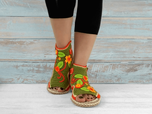 crochet sandals for adults