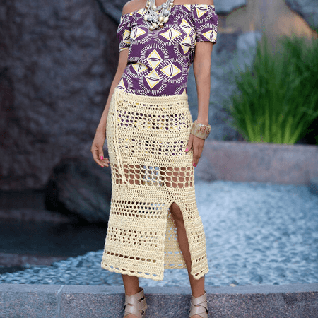 Crochet Caribbean Skirt Pattern by Red Heart