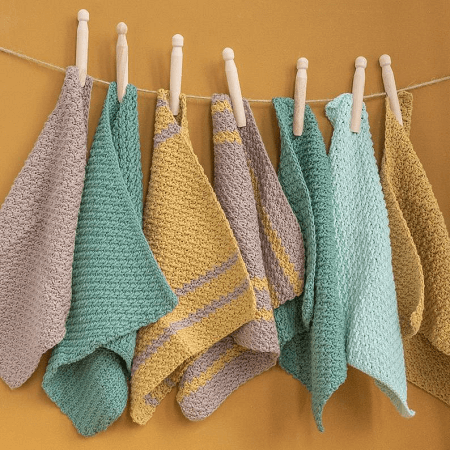 Crochet Dish Towels Pattern by Yarn And Colors Shop